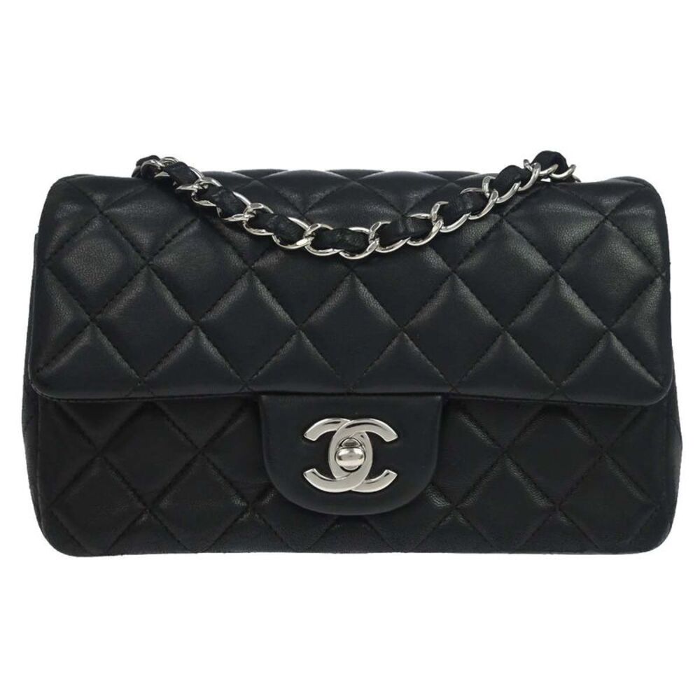 Chanel Classic Single Flap Quilted Lambskin Black Leather Shoulder Bag Bag